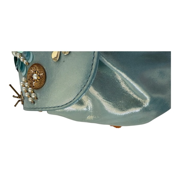 Chico\'s Embellished Aqua Clutch